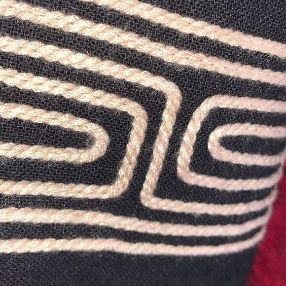 Vintage Tribal Boho Aztec Burgundy Tapestry Jacket Large - Picture 5 of 12